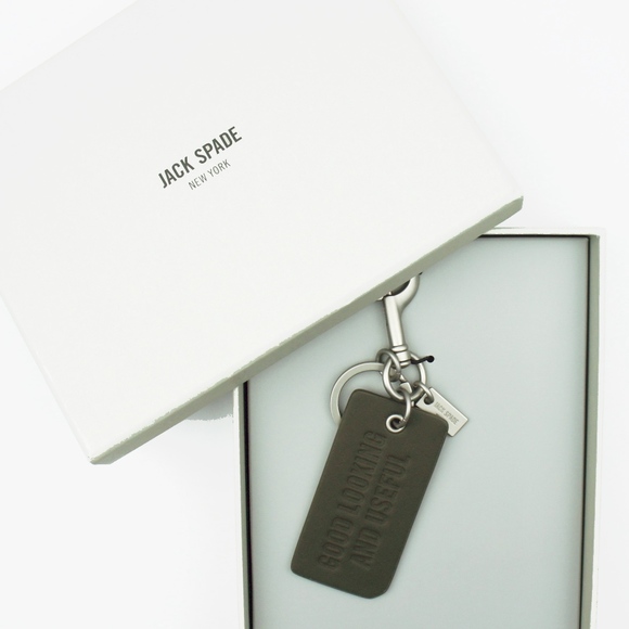 Jack Spade Other - New JACK SPADE Olive Camo Leather Key Fob Ring
